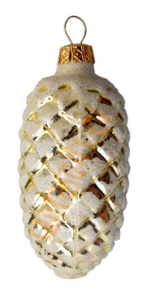 Gold pine cone ornament