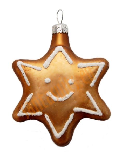 Gingerbread star ornament 1