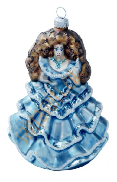 Blue lady ornament
