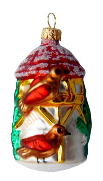 Red birdhouse ornament