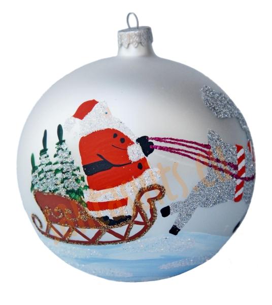 Hand-painted ball ornament, design 5