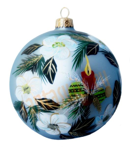Hand-painted ball ornament, design 6