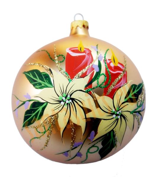 Hand-painted ball ornament, design 8