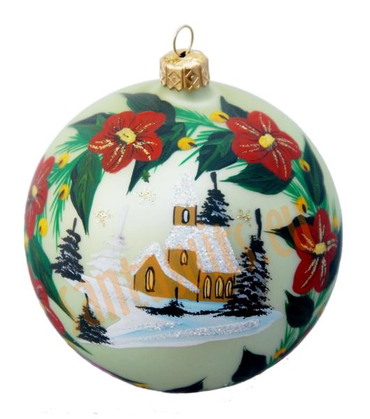 Hand-painted ball ornament, design 10