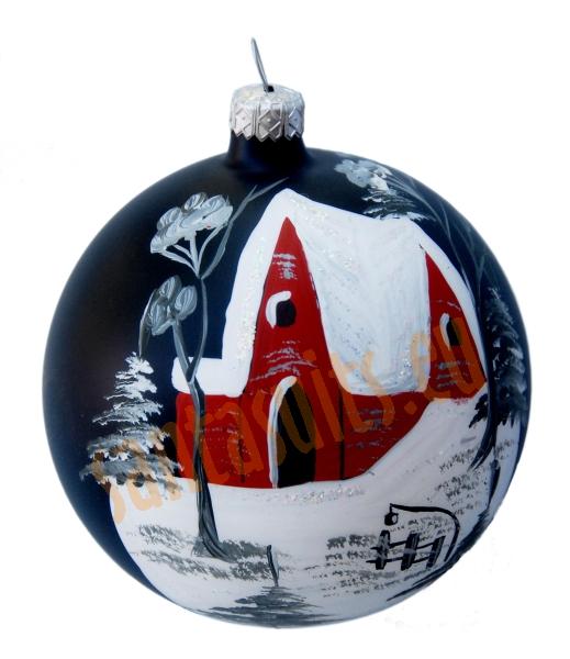Hand-painted ball ornament, design 11