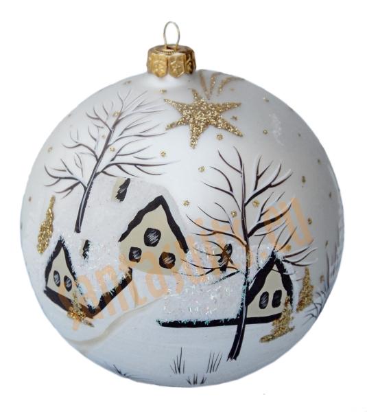 Hand-painted ball ornament, design 13