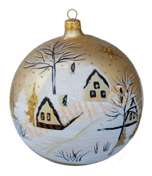 Hand-painted ball ornament, design 14