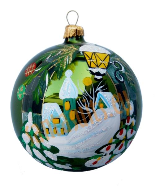 Hand-painted ball ornament, design 15