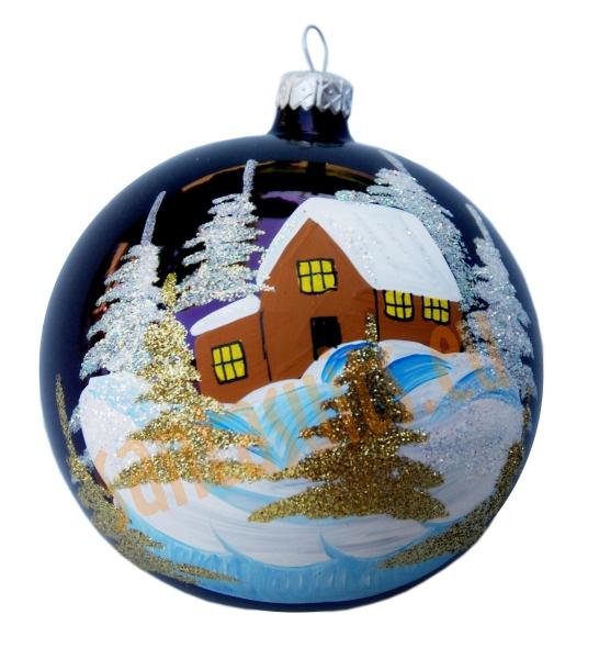 Hand-painted ball ornament, design 17