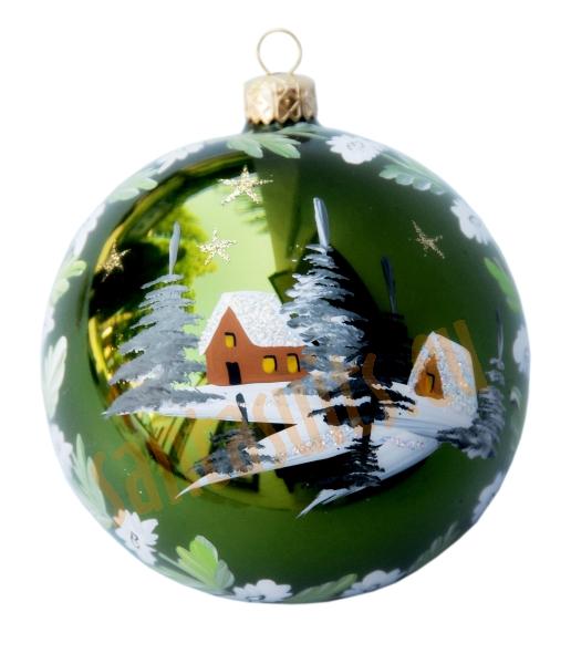 Hand-painted ball ornament, design 3
