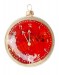 Red clock ornament