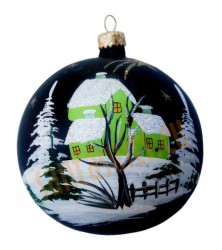 Hand-painted ball ornament, design 12