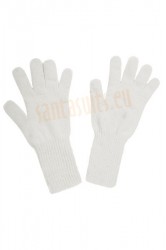 Thick Santa's gloves, thick white knitted gloves