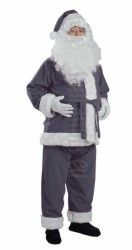 grey Santa suit - jacket, trousers and hat