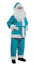 turquoise Santa suit - jacket, trousers and hat