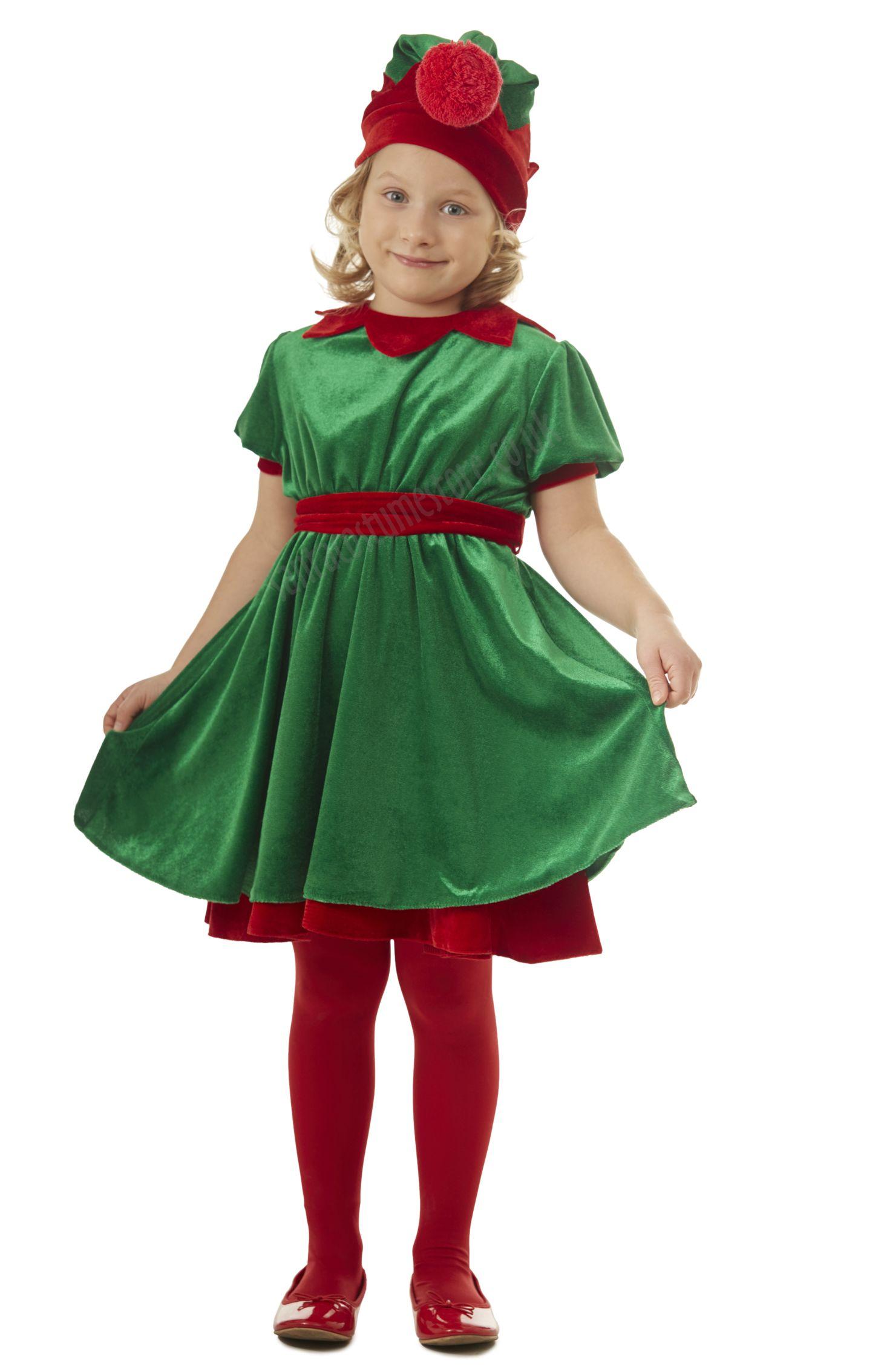 Girl’s elf costume Santa Suits