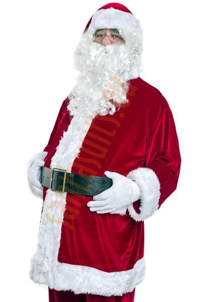 Velour Santa suit with jacket - full set (13 parts plus 4