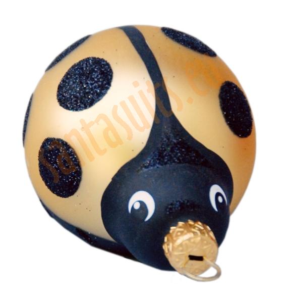 Gold ladybird ornament