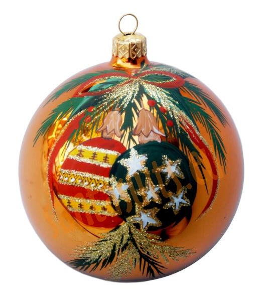 Hand-painted ball ornament, design 18
