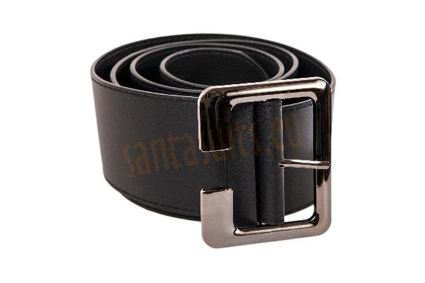 black Santa belt made of artificial leather