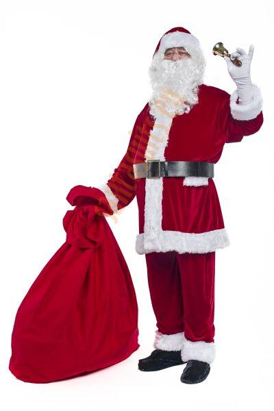 velour Santa suit -  bell/gloves/t-shirt