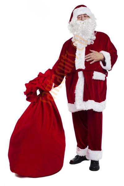 velour Santa suit -  glasses/sack for presents