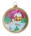 Pink clock ornament