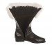 Real leather Santa boots (ecru faux fur)