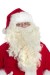 long pale cream Santa beard (40cm) with wig - front view