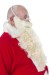 long pale cream Santa beard (40cm) with wig - fastening