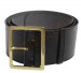 black leather Santa belt, black leather belt