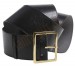 black Santa belt with golden metal buckle