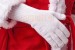 thick white knitted gloves for Santa
