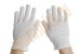 white cotton gloves, short Santa gloves