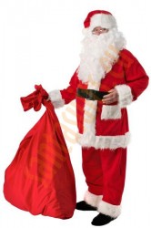 Santa suit with long fur - belt/boot covers