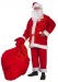 Santa suit made of fleece - glasses/sack for presents